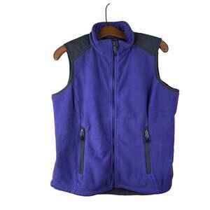 L.L. Bean Vest Size Small Polartec WindPro Fleece Full Zip Outdoor Active Purple